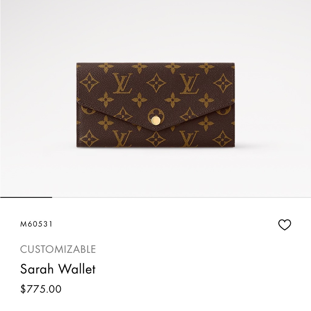 Louis Vuitton Brown and Gold Envelope Clutch